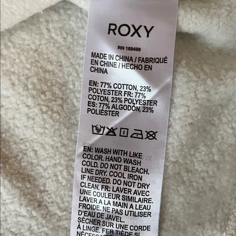 Roxy Cream Sweatshirt with Orange Hibiscus - Picture 5 of 5